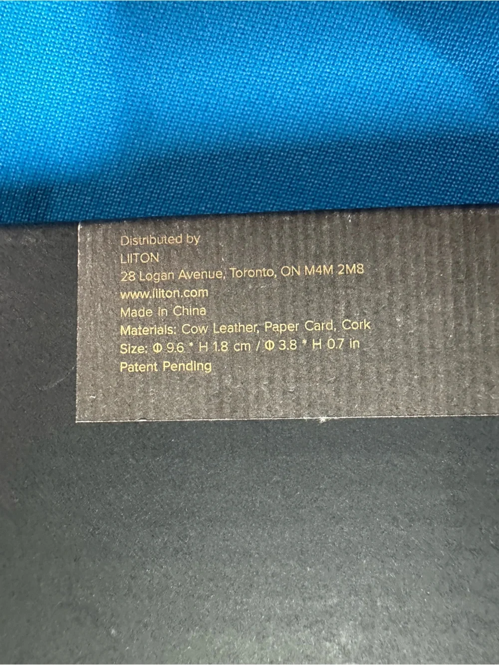 NWT Liiton Leather Stacked Drink Coaster Set - Dark Brown